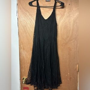 Torrid black overlay spaghetti strap dress